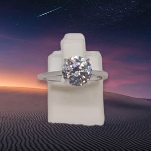 NEW Lustro Stella Swarovski Premium Diamond Solitaire Ring Size 6